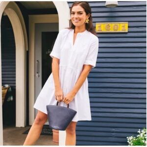 Tuckernuck White Short Sleeve Mini Dress